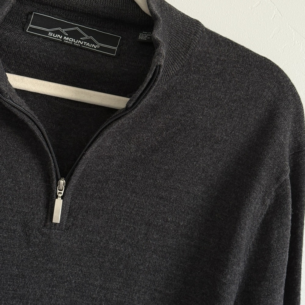 Merino Wool 1/4 Zip Sweater Men S Layer Golf Outdoors Business Preppy Bloke